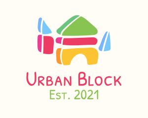 Block - Preschool Building Block TOy logo design