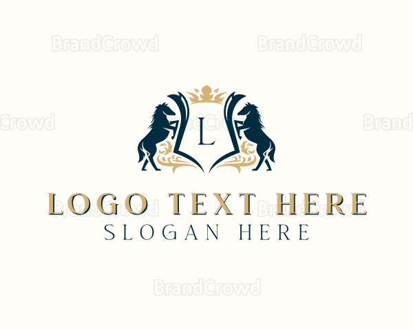 Elegant Horse Crest Logo