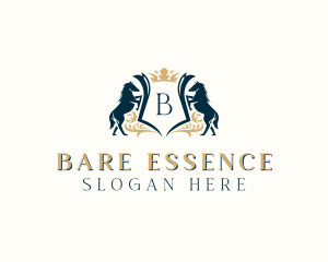 Elegant Horse Crest logo design