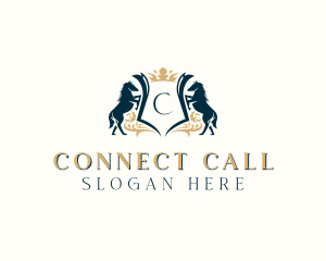 Elegant Horse Crest logo design