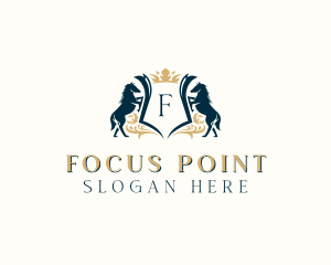 Elegant Horse Crest logo design