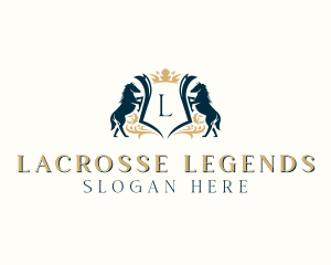 Elegant Horse Crest logo design