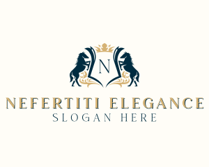 Elegant Horse Crest logo design