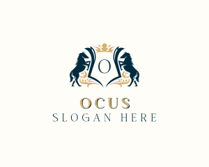 Elegant Horse Crest logo design