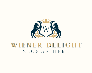 Elegant Horse Crest logo design