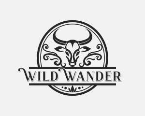 Bull Western Saloon logo design