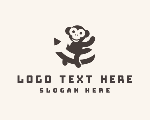 To Do List - Monkey Pencil Art logo design