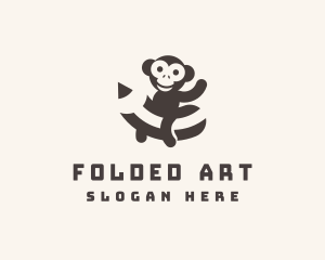 Monkey Pencil Art logo design