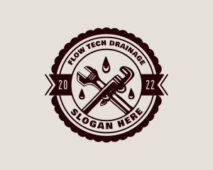 Drainage - Pipe Wrench Handyman logo design