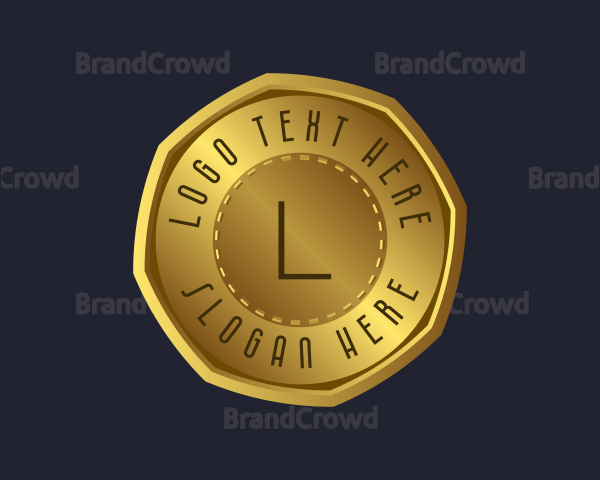 Gold Coin Currency Logo