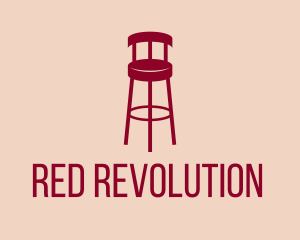 Red Bar Stool  logo design