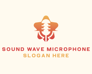 Microphone - Microphone Star Podcast logo design