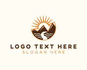 Outdoor - Mountain River Tourist Spot logo design