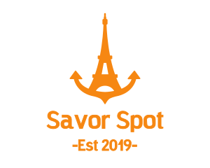 Anchor Eiffel Tower logo design