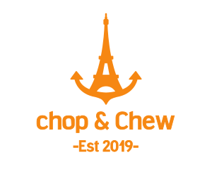 Seafood - Anchor Eiffel Tower logo design