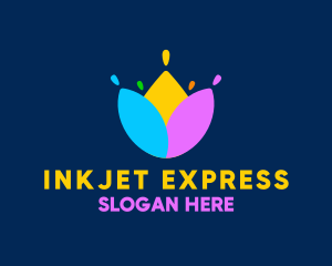Inkjet - Flower Printing Service logo design