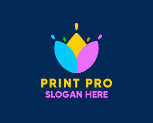 Printer - Flower Printing Service logo design