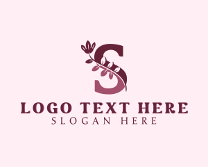Essential Oils - Natural Floral Letter S logo design