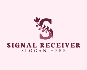 Natural Floral Letter S logo design