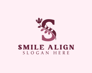 Natural Floral Letter S logo design