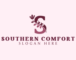 Natural Floral Letter S logo design