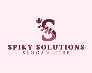 Natural Floral Letter S logo design