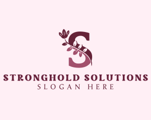 Natural Floral Letter S logo design