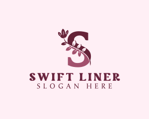 Natural Floral Letter S logo design