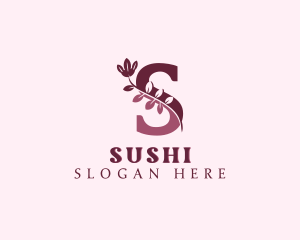 Natural Floral Letter S logo design