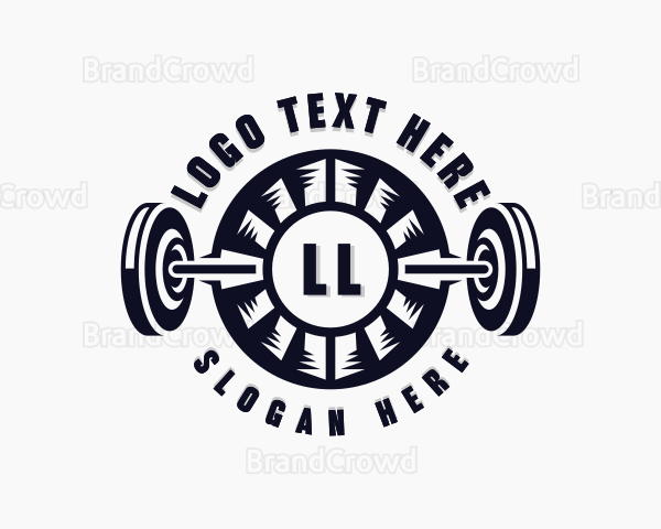 Bodybuilding Barbell Gym Logo