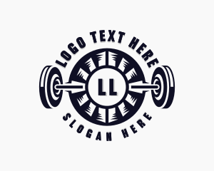 Exercise - Bodybuilding Barbell Gym logo design