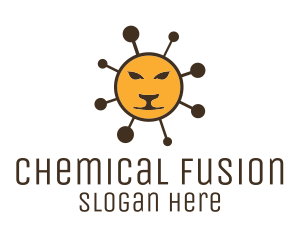 Chemistry - Molecule Lion Sun logo design