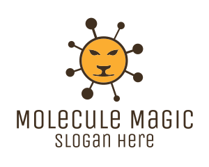 Molecule - Molecule Lion Sun logo design