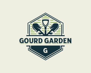 Shovel Gardener Landscaping logo design