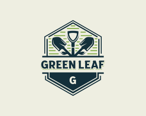 Shovel Gardener Landscaping logo design