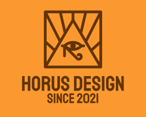 Brown Eye of Horus logo design