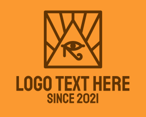 God - Brown Eye of Horus logo design