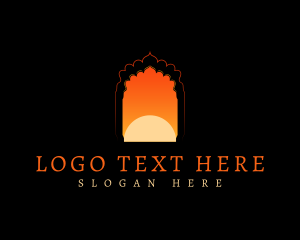 Accommodation - Indian Traditional Archway logo design