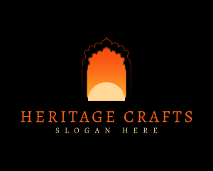 Traditional - Indian Traditional Archway logo design