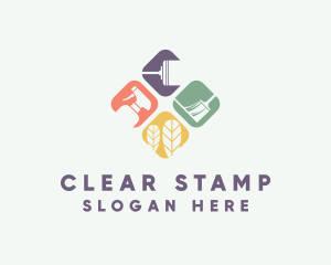 Broom Mop Spray Cleaner logo design