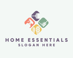 Household - Broom Mop Spray Cleaner logo design