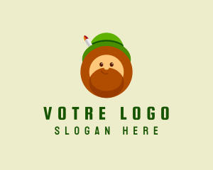 Irish Leprechaun Head Logo
