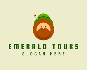 Ireland - Irish Leprechaun Head logo design