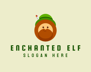 Elf - Irish Leprechaun Head logo design