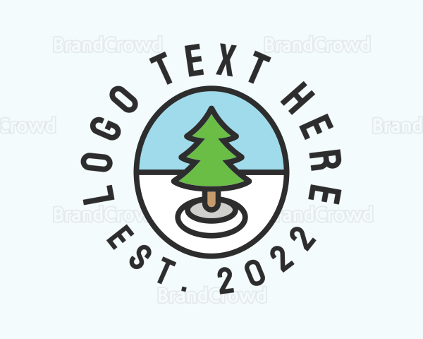 Winter Pine Tree Logo