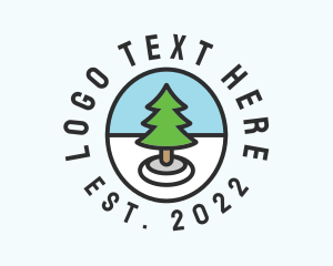 Holiday - Winter Pine Tree logo design