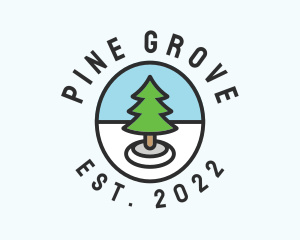 Winter Pine Tree  logo design