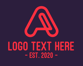 Clip - Red Clip Letter A logo design