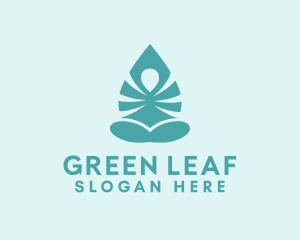 Organic Yoga Leaf logo design