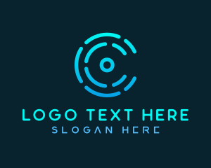 Communication - Digital Cryptocurrency Letter C logo design